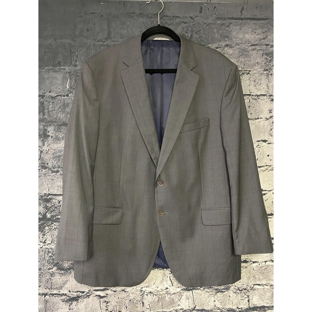 Jack Victor Sport Coat Mens 46R Gray Loro‎ Piana Super 130s Wool 2 Button Notch